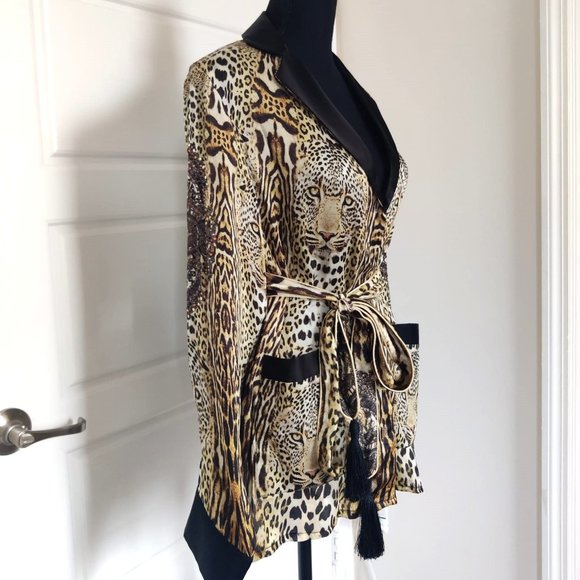 Shahida Parides Cheetah print jacket with belt- Size S - Picture 7 of 9